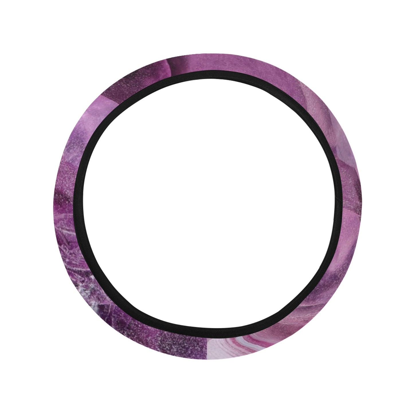 Purple Crystal Abstract Steering Wheel Cover