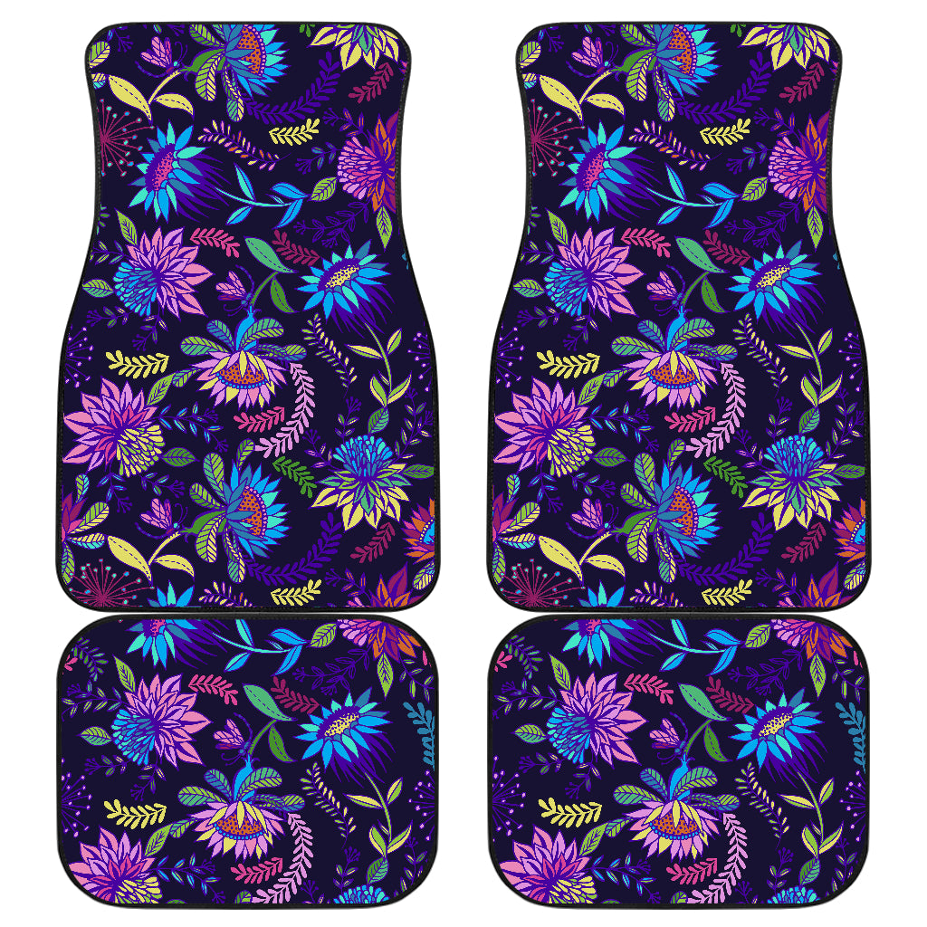 Purple Flowers Car Floor Mats