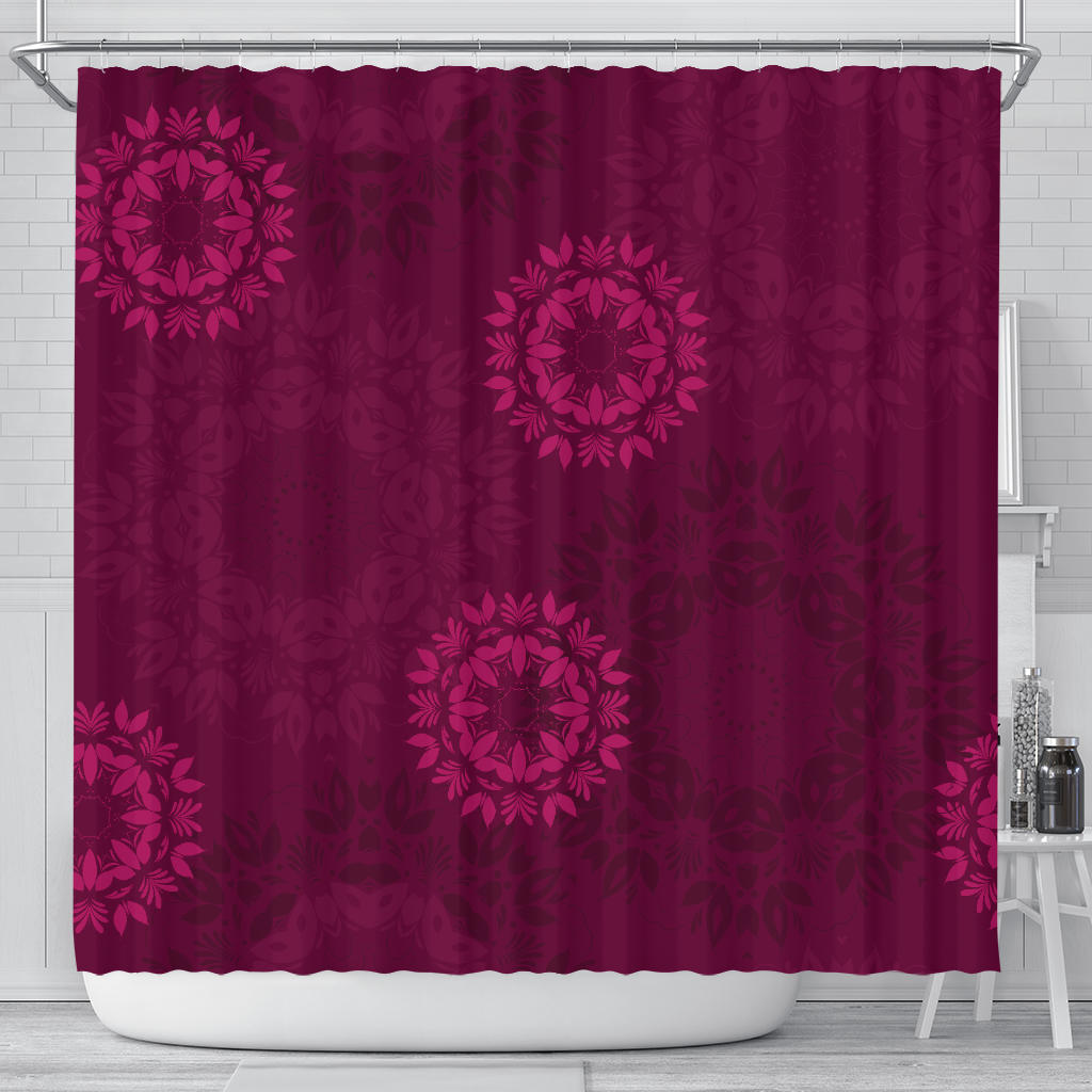 Magenta Mandalas Shower Curtain