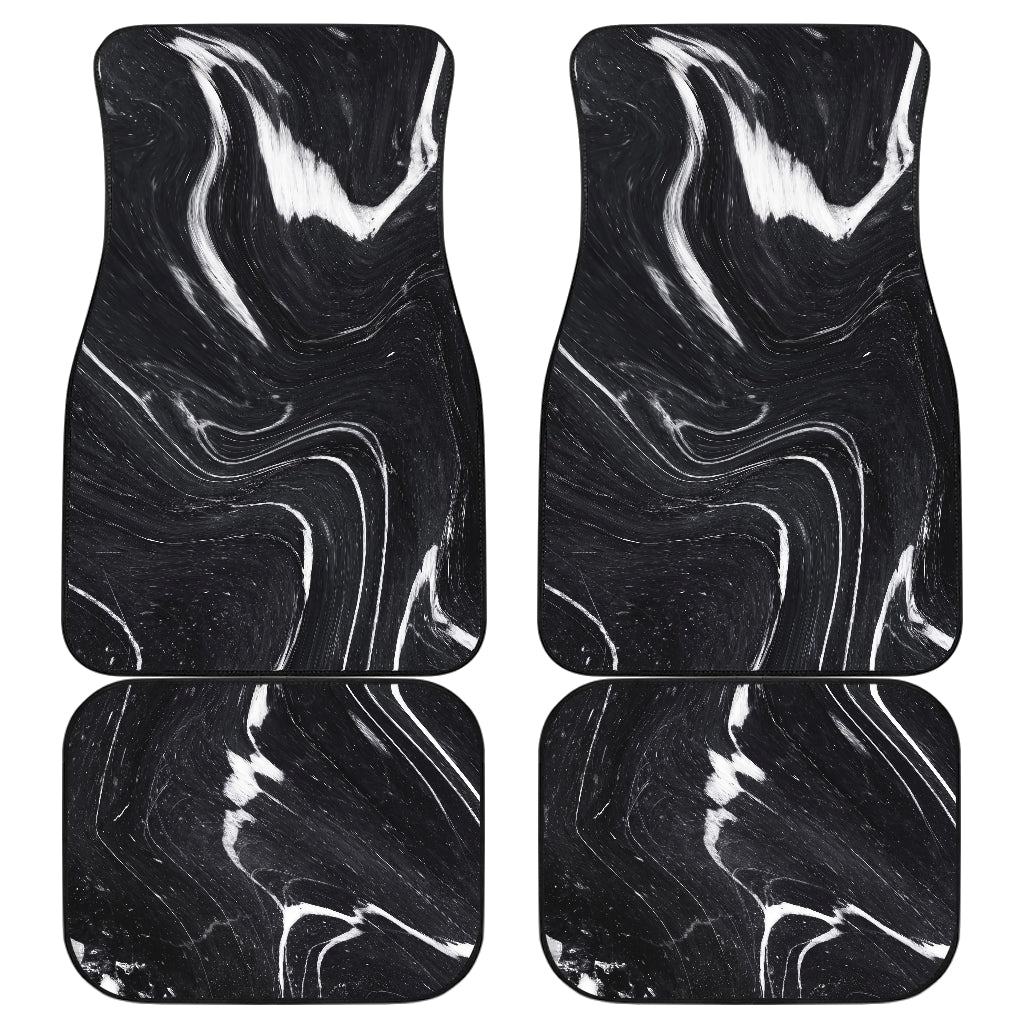 Black & White Swirls Car Floor Mats