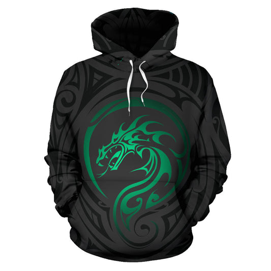 Green Maori Dragon Hoodie