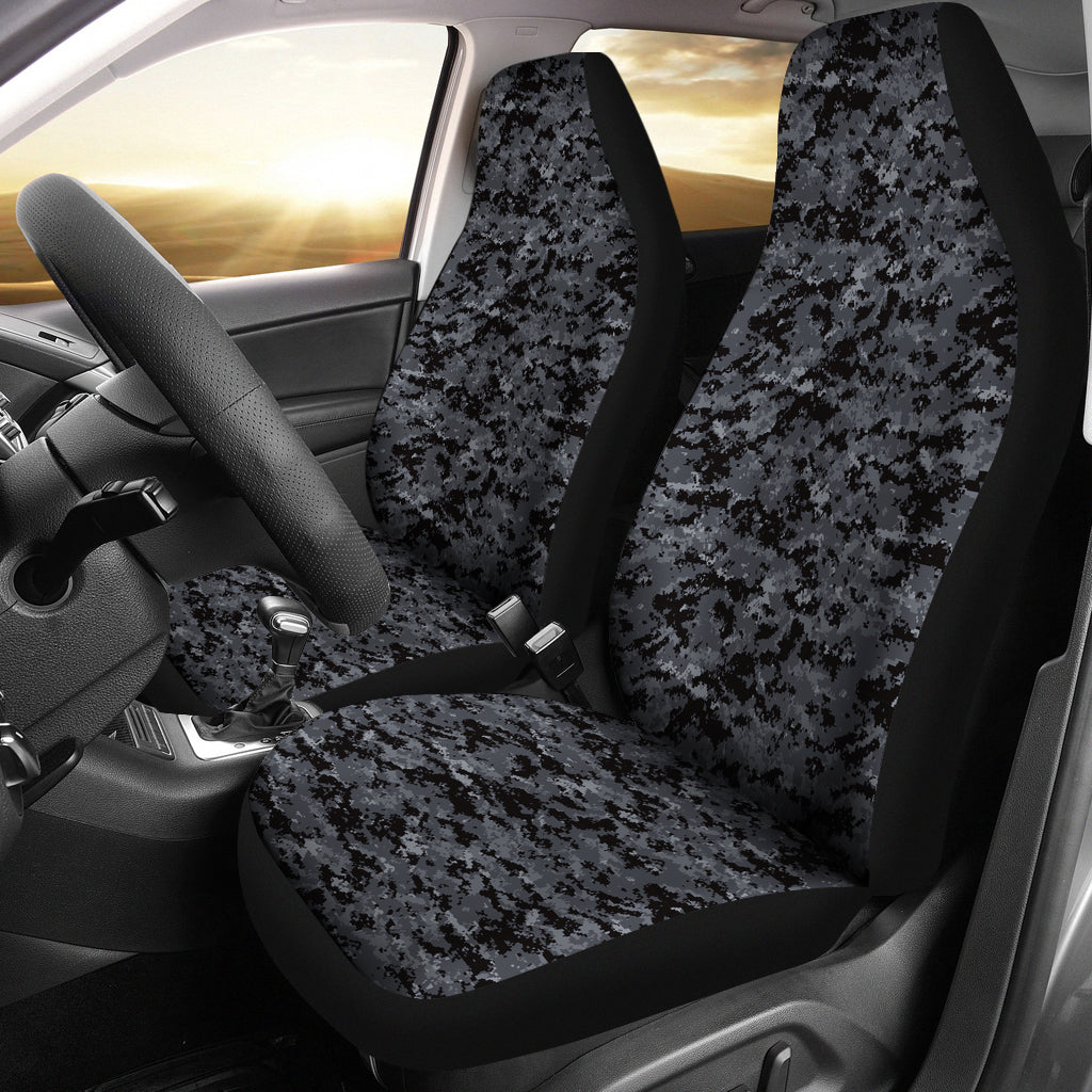 Dark Grey Digital Camouflage Car Seat Covers