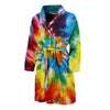 Mens Colorful Tie Dye Abstract Art Bath Robe