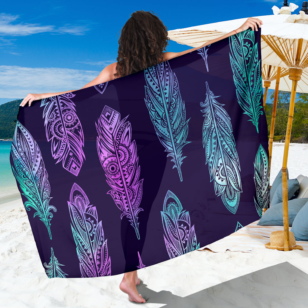 Neon Pink Feathers Sarong