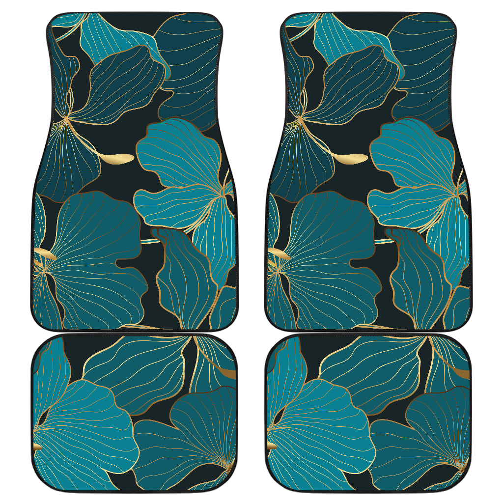 Green Flowers Car Floor Mats