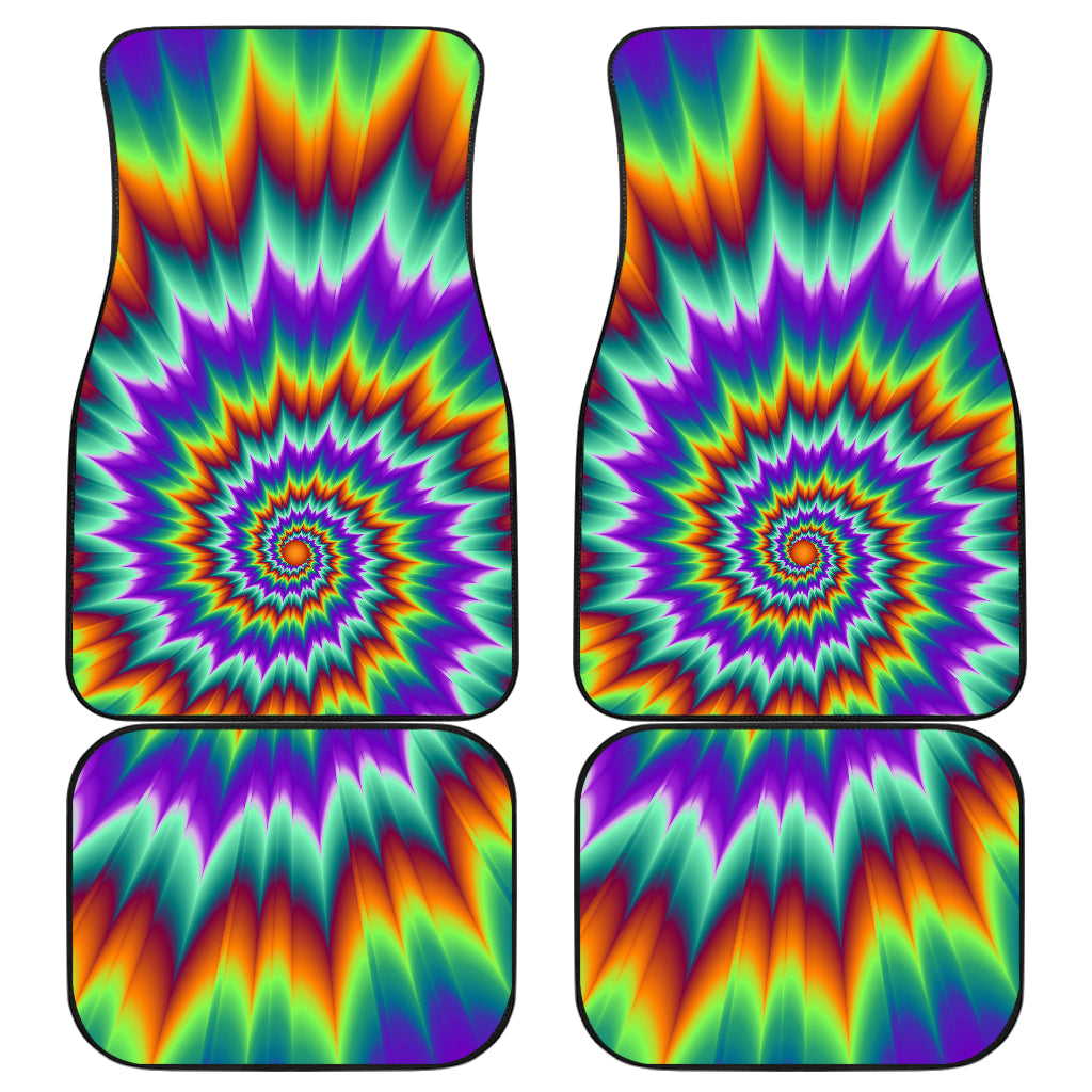 Colorful Psychedelic Spiral Car Floor Mats