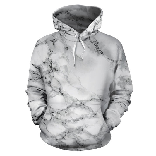 White Marble Hoodie
