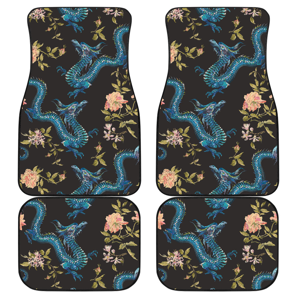 Dragon Flowers Car Floor Mats