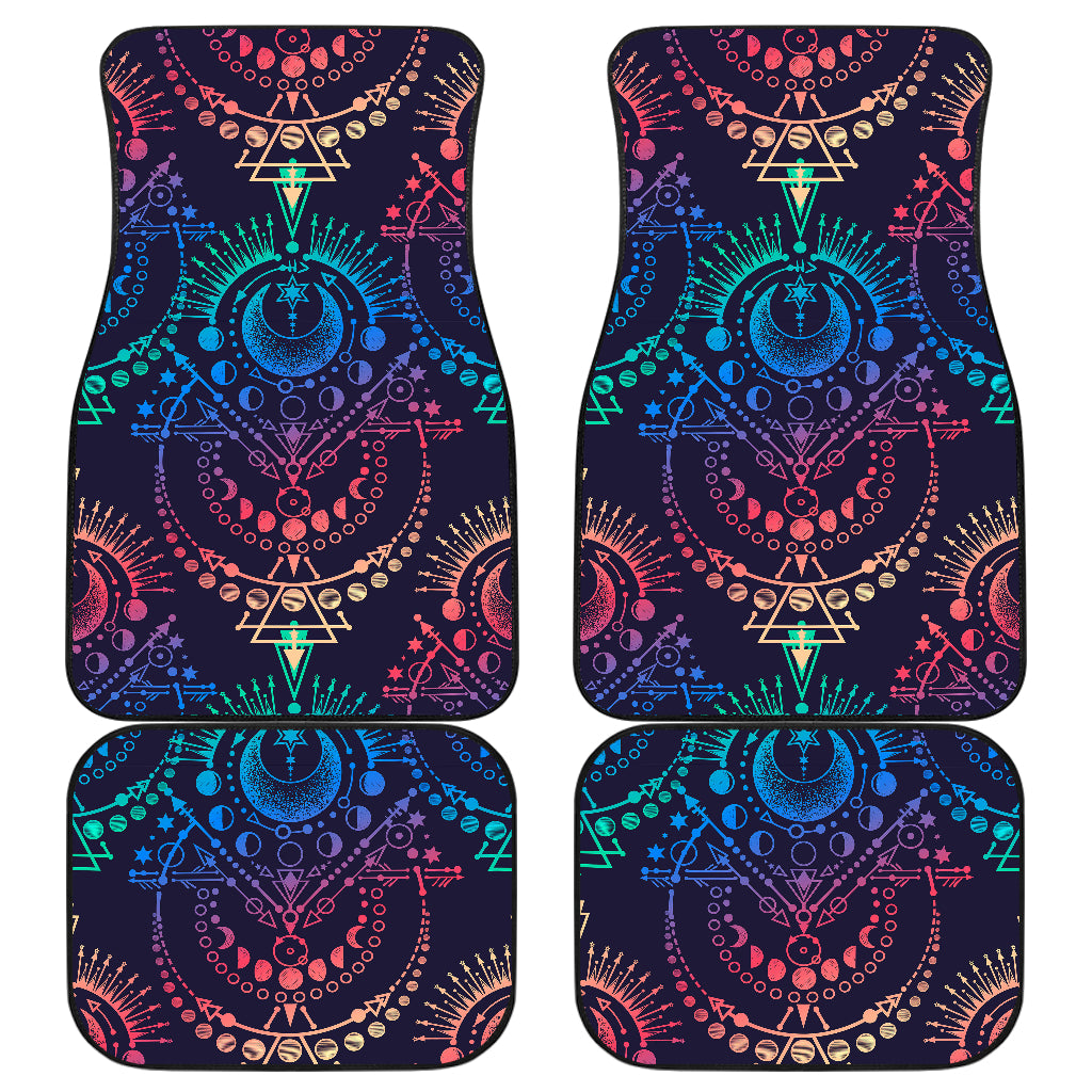 Colorful Spiritual Symbols Car Floor Mats