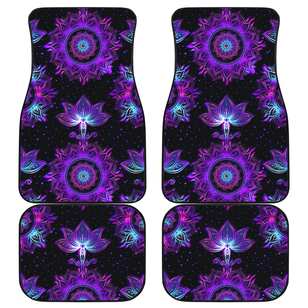 Purple Mandala Lotus Car Floor Mats