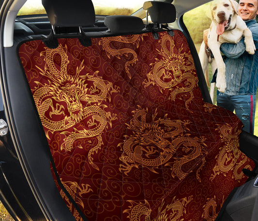 Red Dragon Car Back Seat Pet Cover