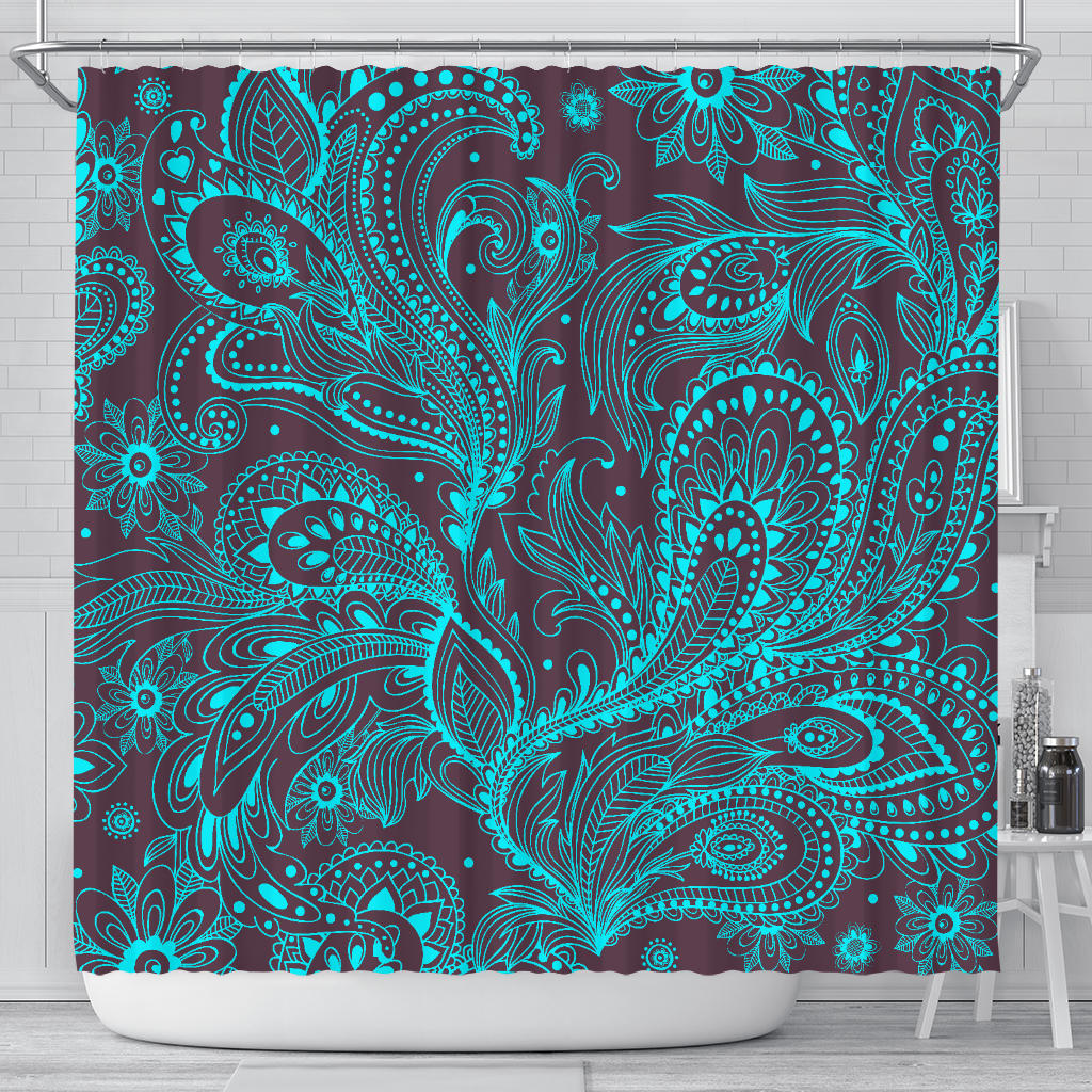 Teal Green Decor Shower Curtain