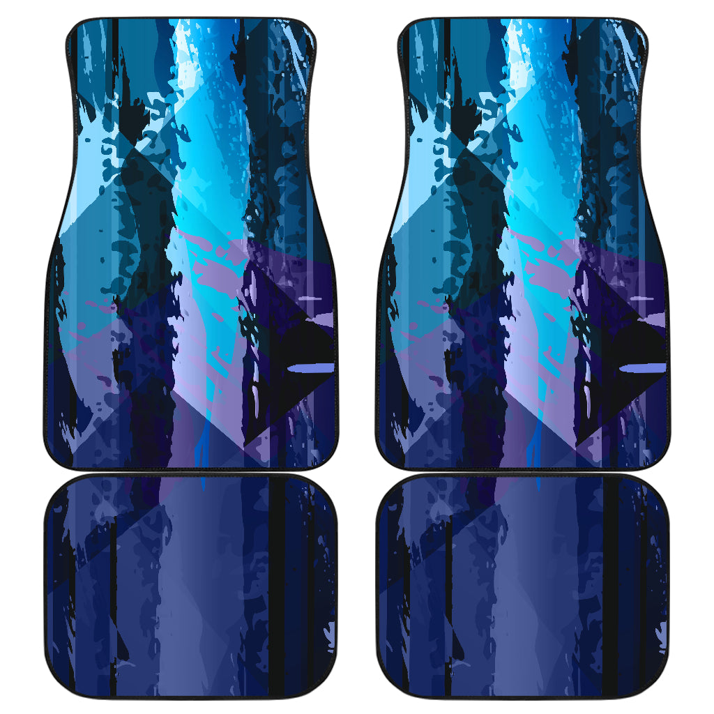 Blue Abstract 2 Car Floor Mats