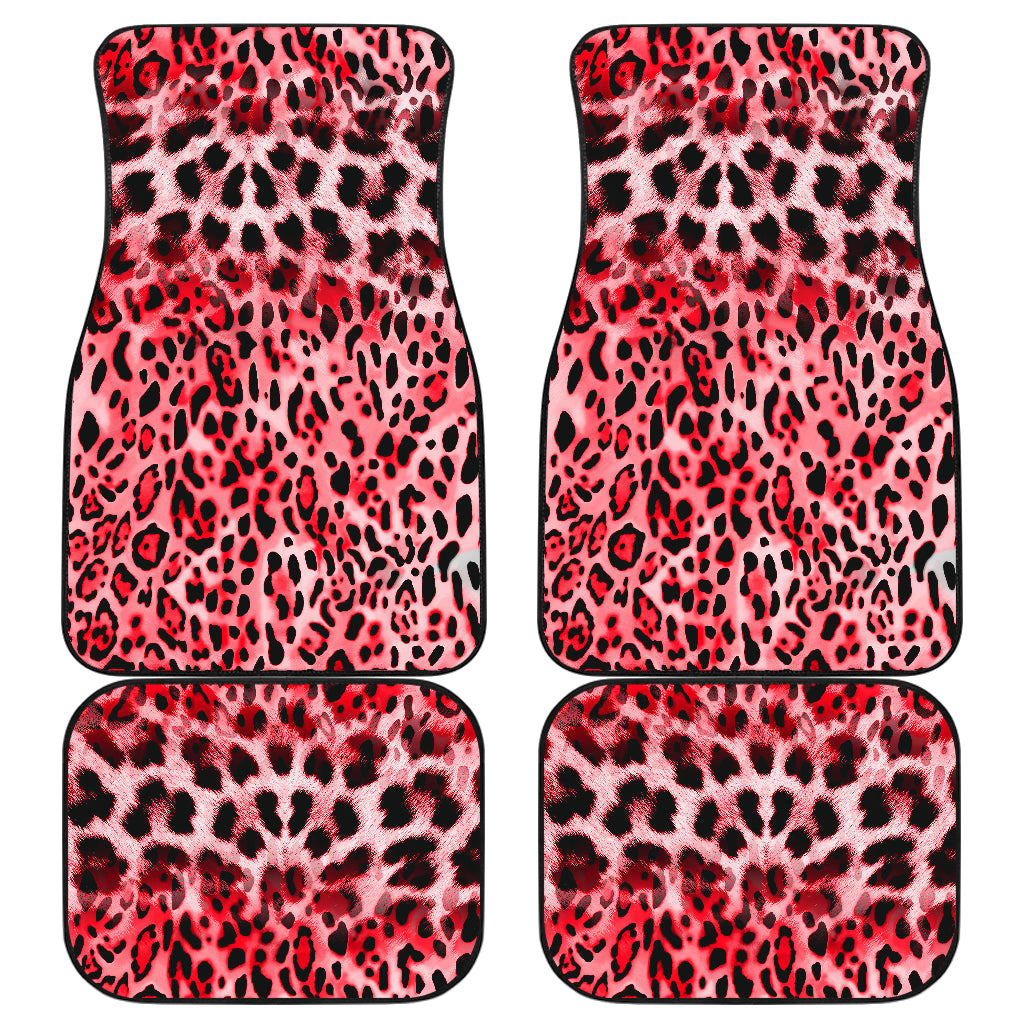 Pink Leopard Print Car Floor Mats