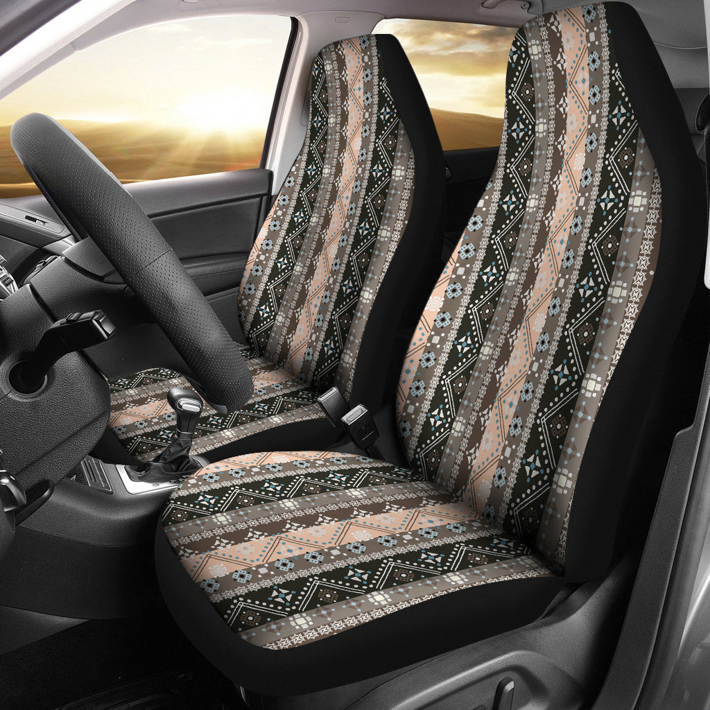 Brown Boho Ethnic Car Seat Covers
