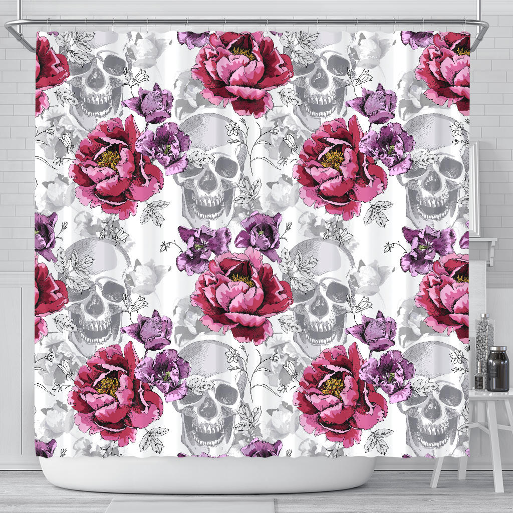 Skulls & Roses Shower Curtain