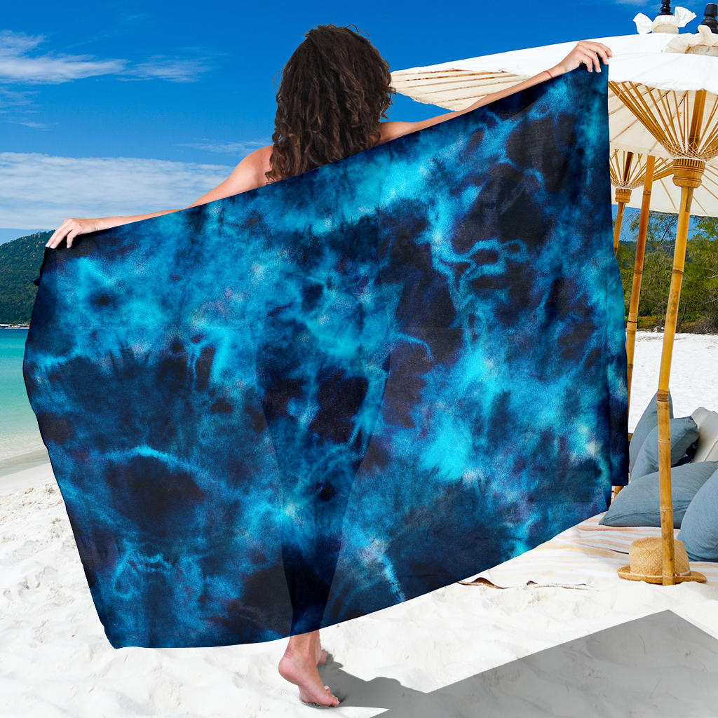 Blue Tie Dye Grunge Sarong