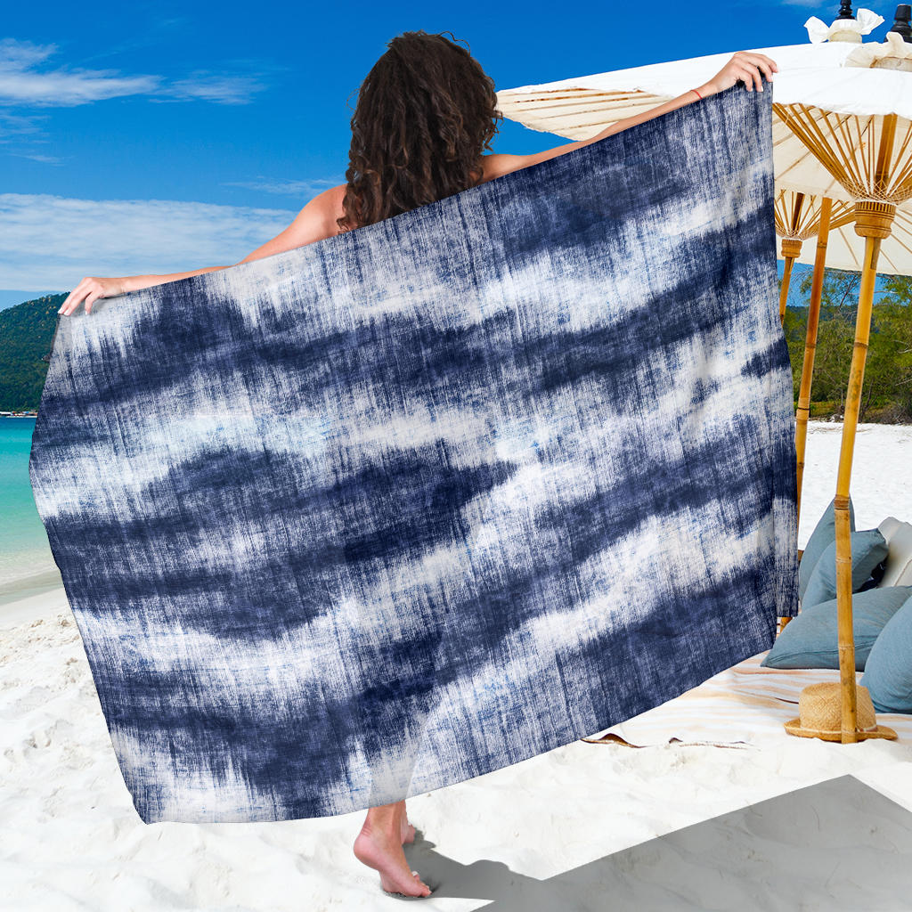 Denim Blue Abstract Sarong