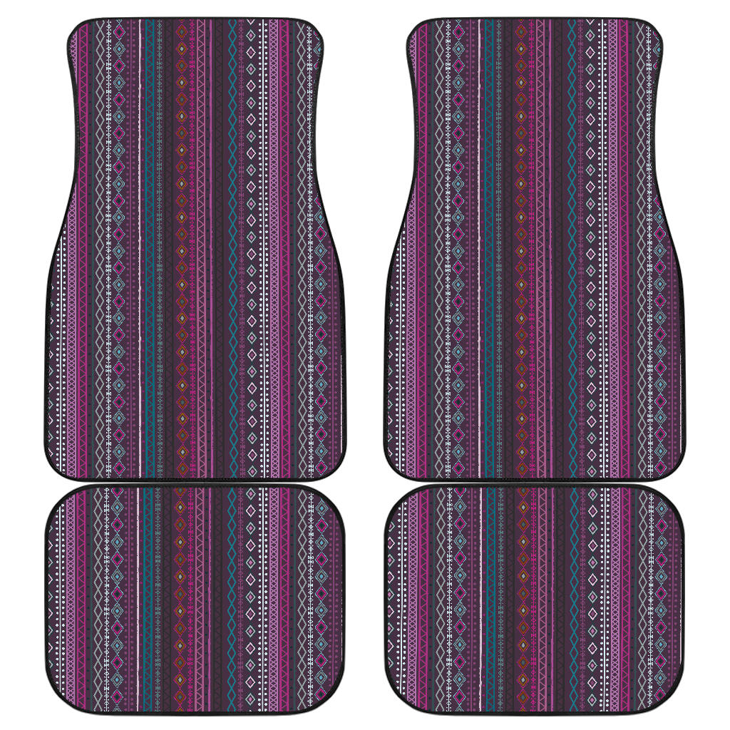 Purple Boho Stripes Decor CL Car Floor Mats