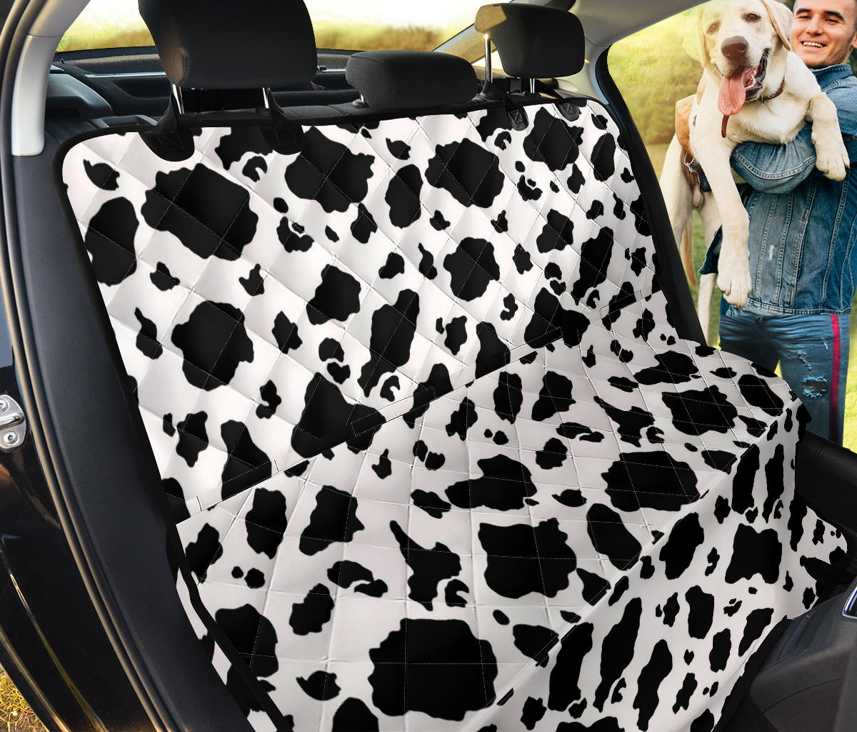 Cow Print Car Back Seat Pet Cover