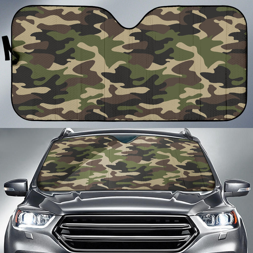 Army Green Camouflage Car Sun Shades