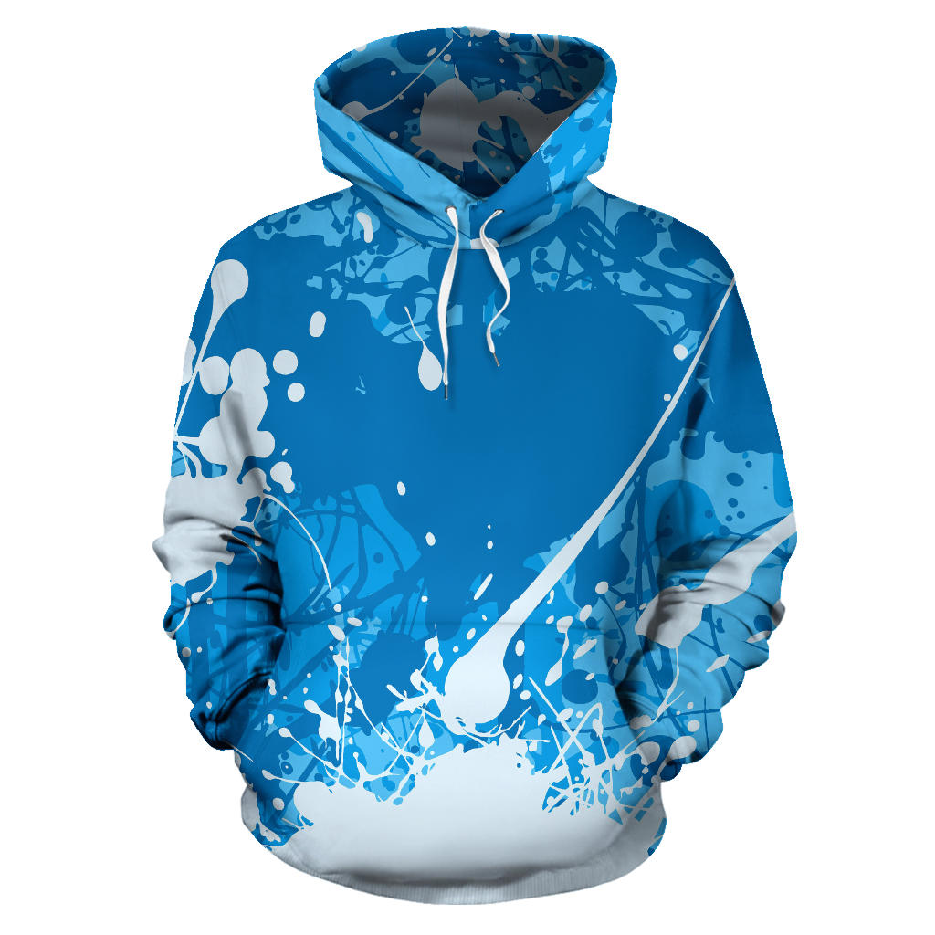 Blue Paint Drip Hoodie