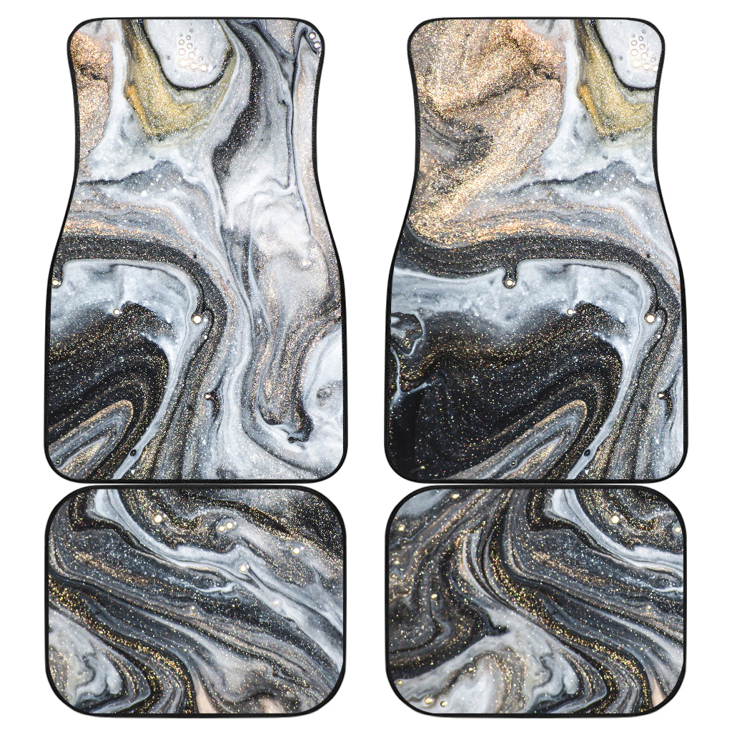Gold Marble Print Car Floor Mats