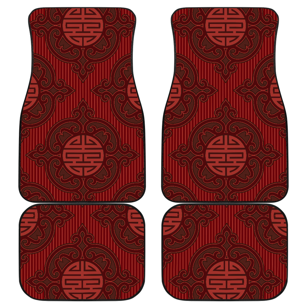Red Oriental Car Floor Mats