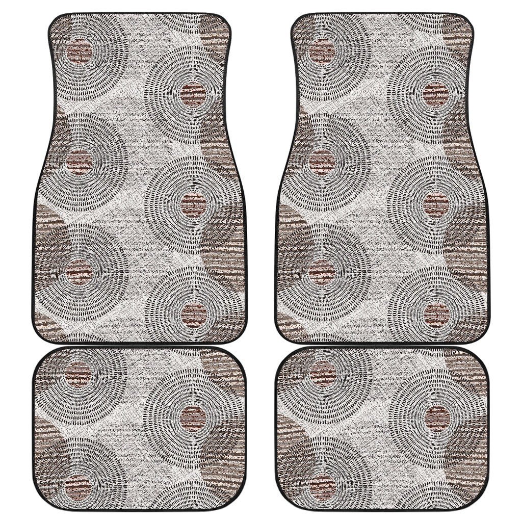 Grey Abstract Circles Car Floor Mats