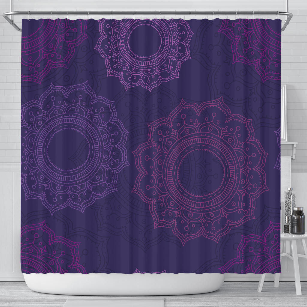 Purple Mandalas Shower Curtain