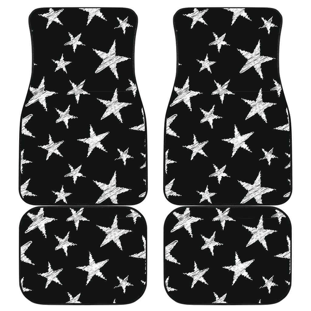 Black Stars Pattern Car Floor Mats