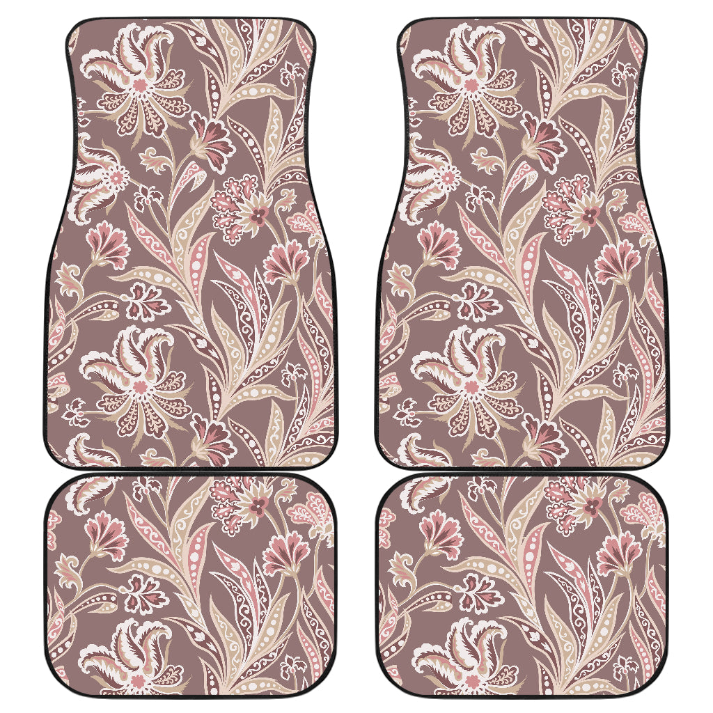 Elegant Floral Decor Car Floor Mats