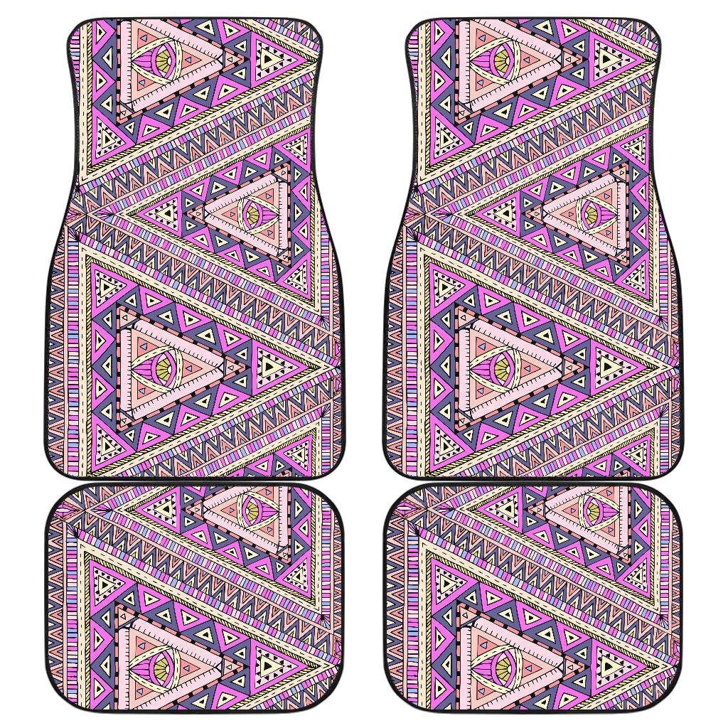 Pink Persian Triangles Pattern Car Floor Mats