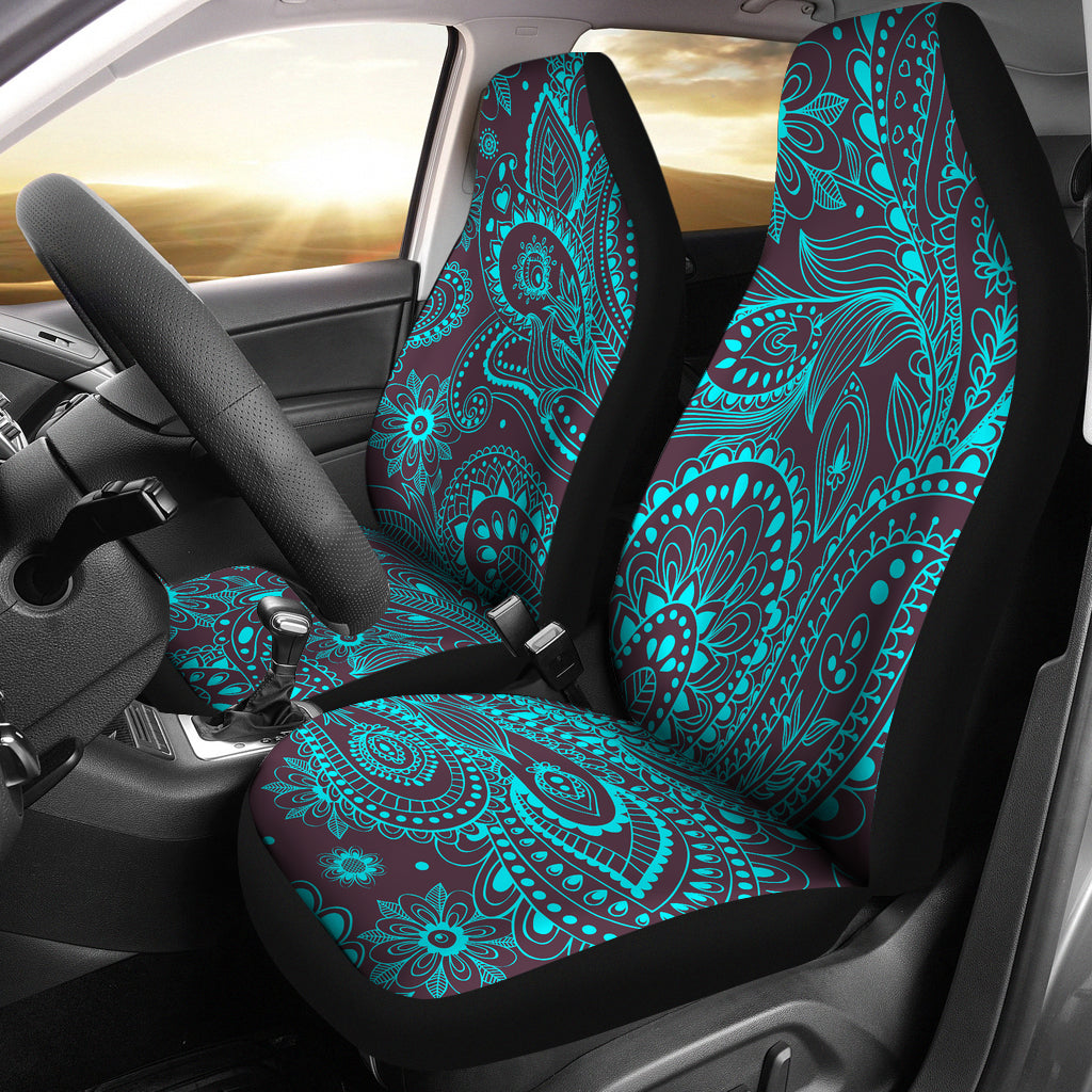 Light Green Teal Elegant Decor Car Seat Covers