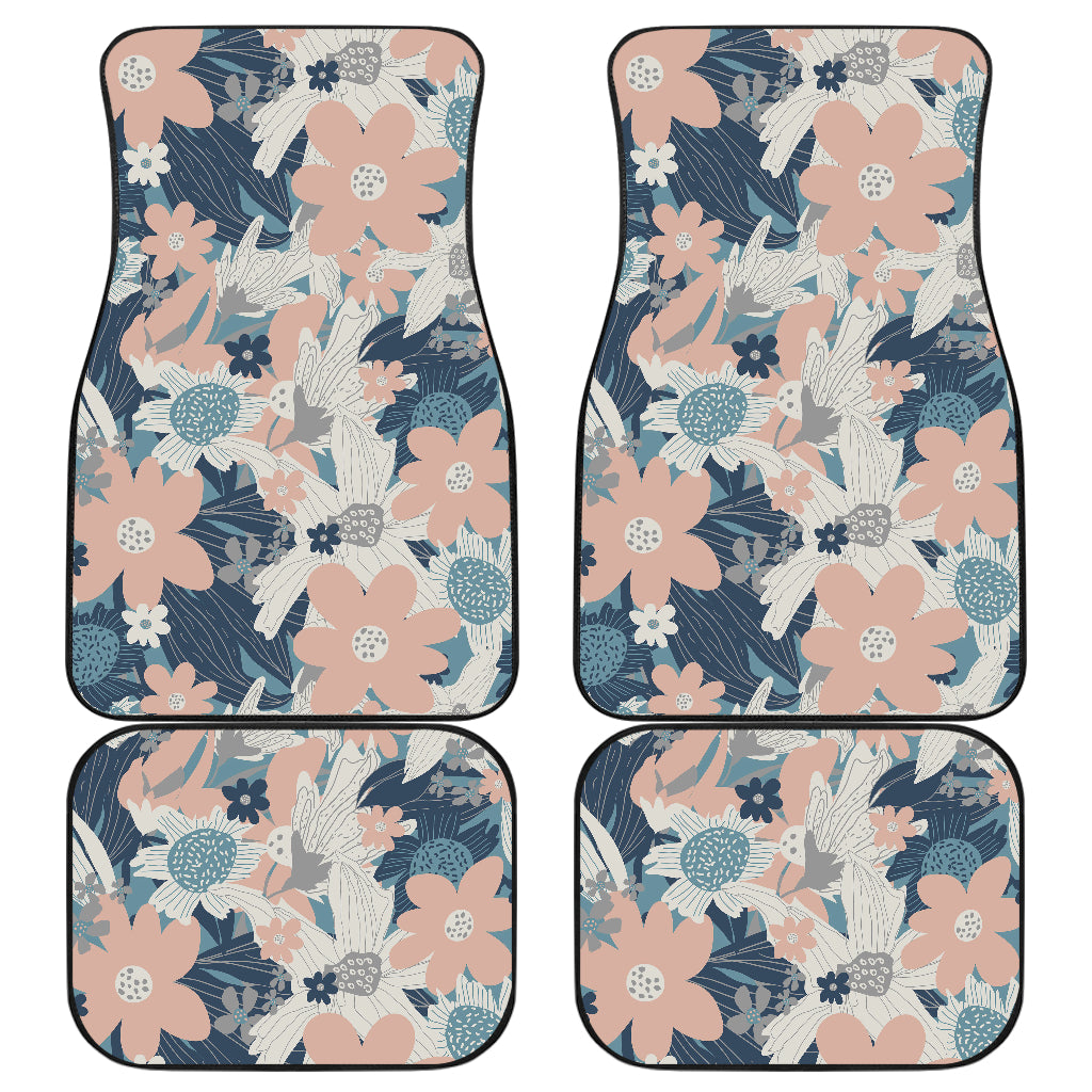 Abstract Flowers Car Floor Mats
