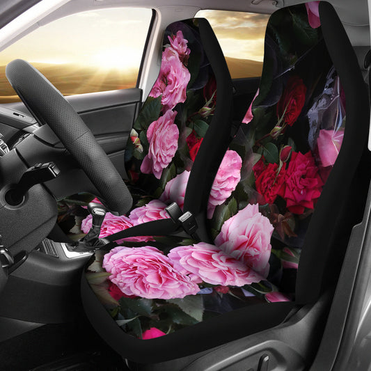 Pink & Red Roses Car Seat Covers