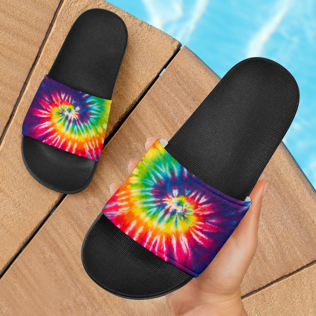 Colorful Tie Dye Spiral Slide Sandals