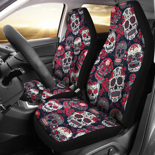 Sugar Skulls & Roses Car Seat Covers
