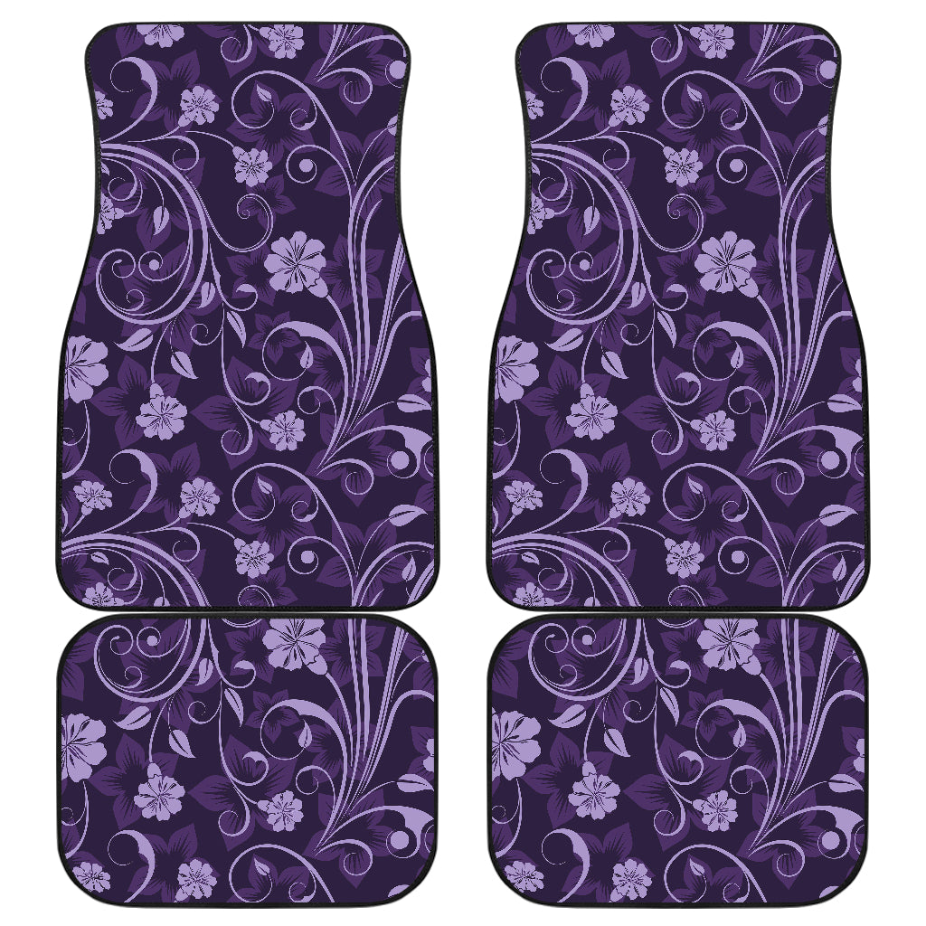 Purple Floral Car Floor Mats