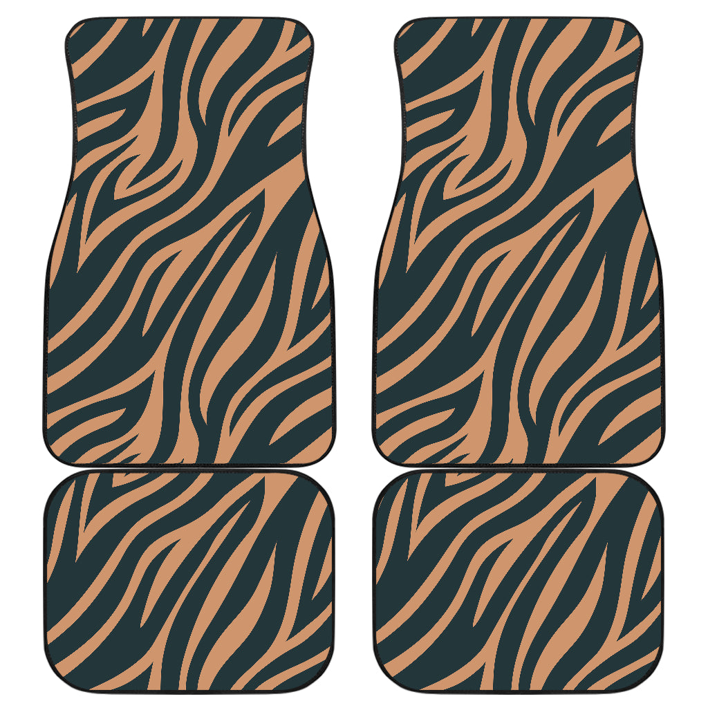 Brown Abstract Car Floor Mats