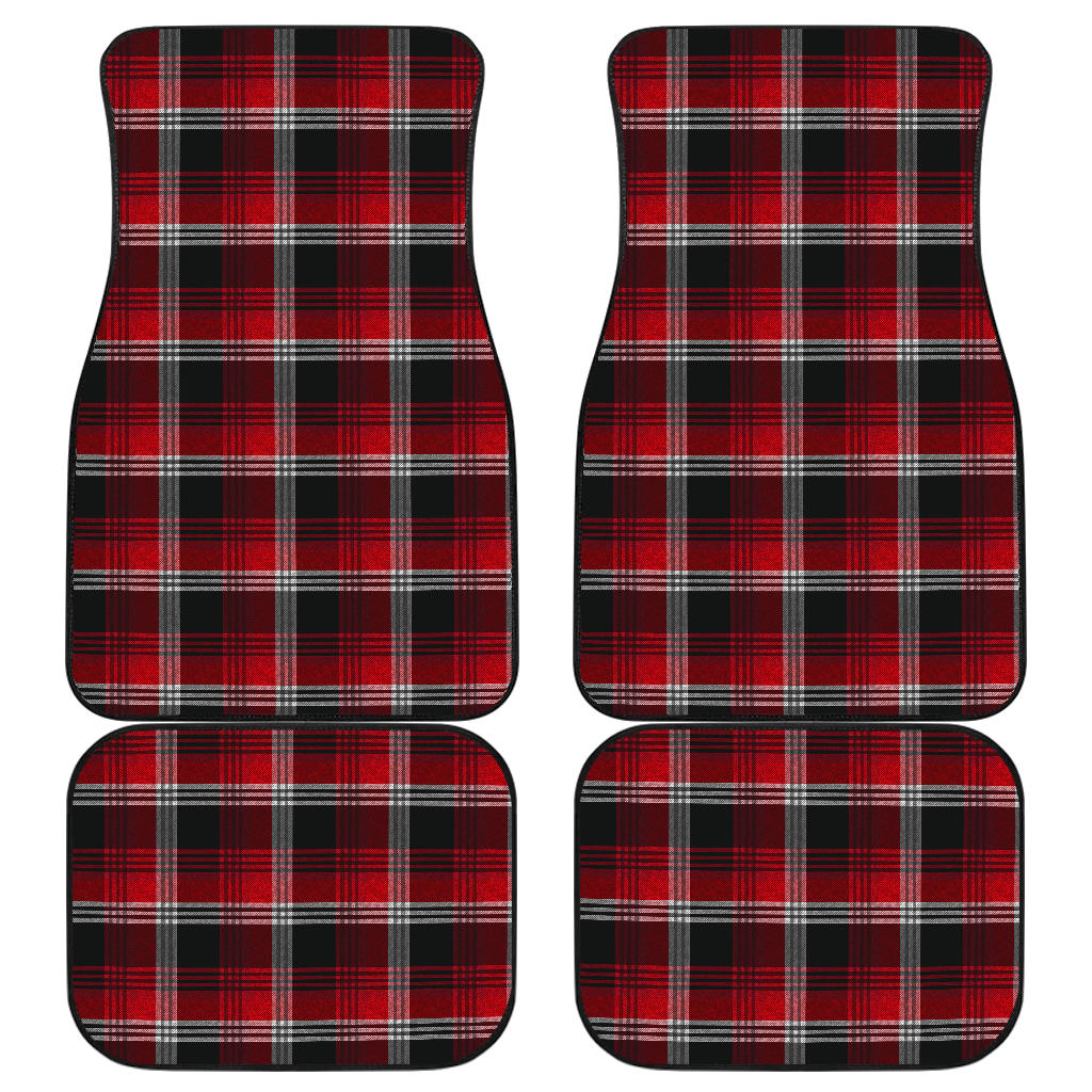 Red Plaid Car Floor Mats