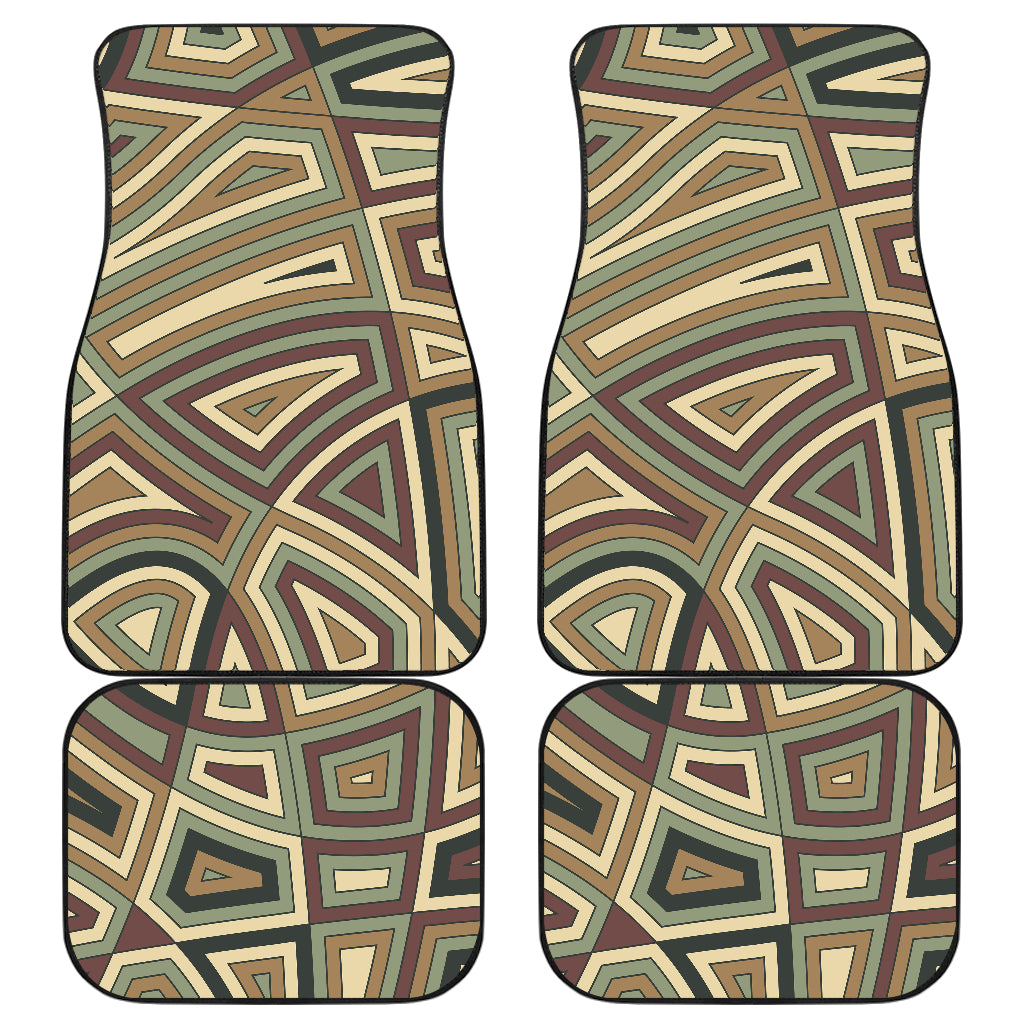 Beige Abstract Car Floor Mats