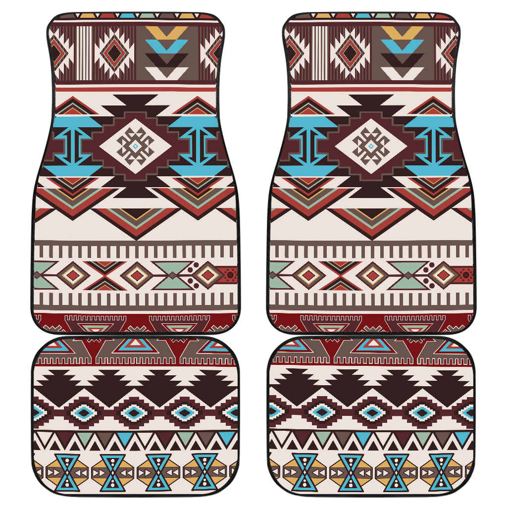 Brown Boho Aztec Car Floor mats