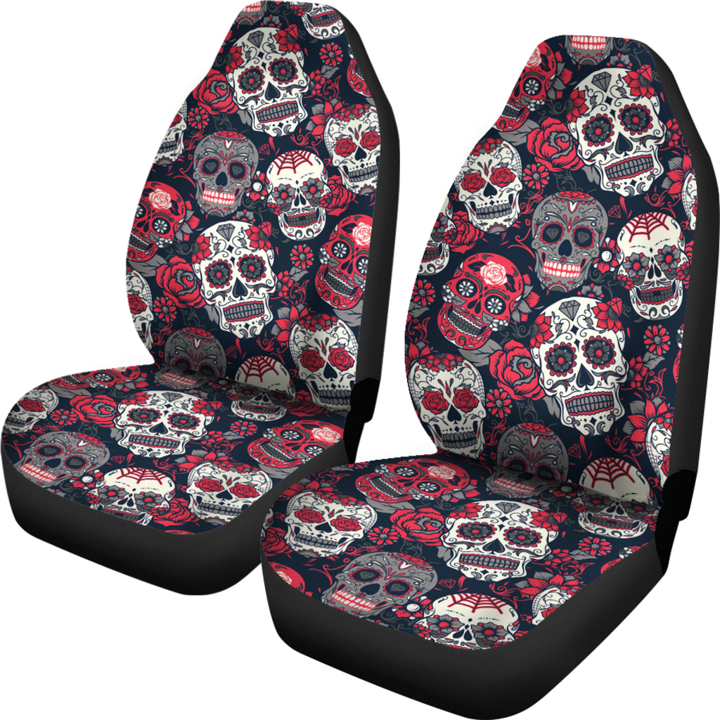 Sugar Skulls & Roses Car Seat Covers