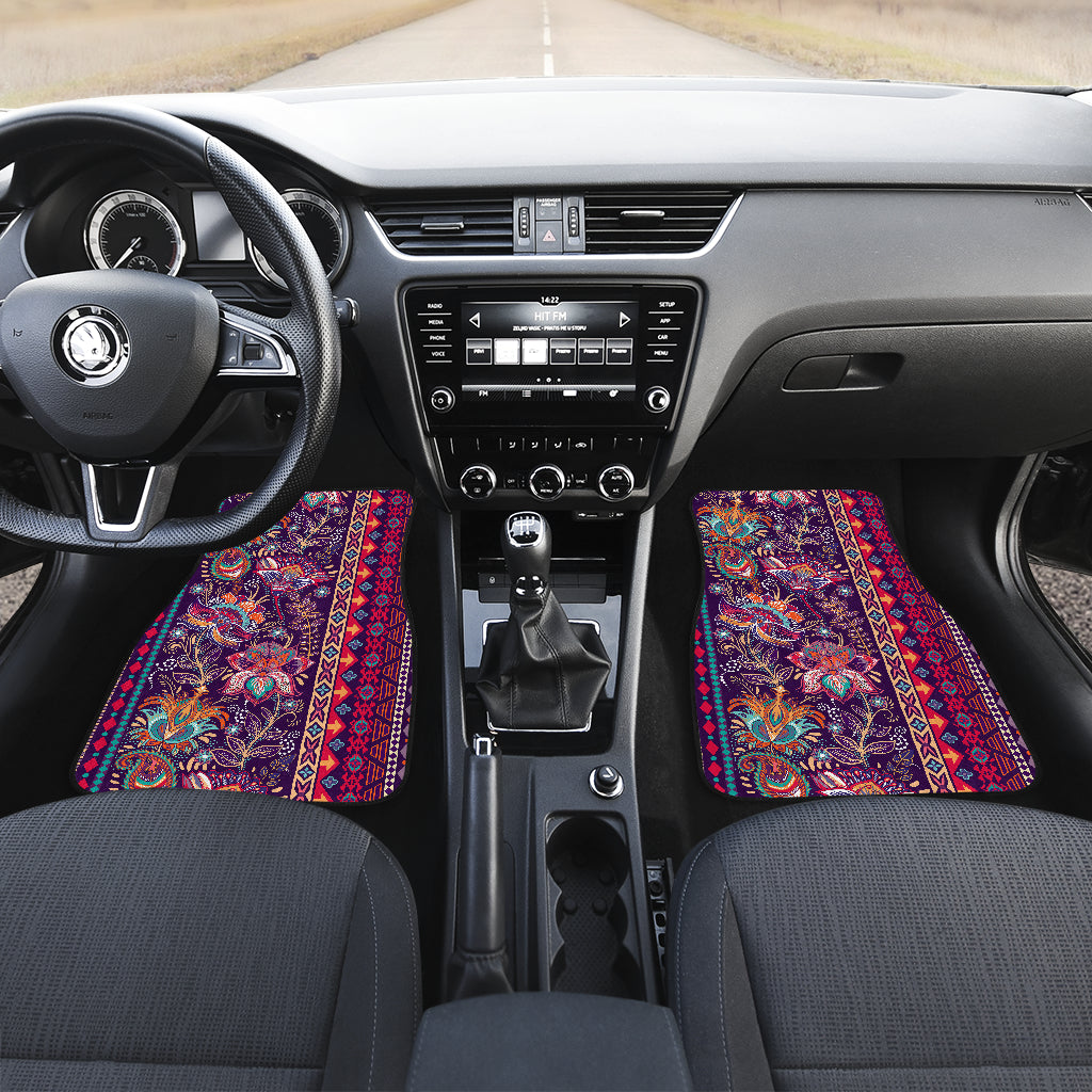 Red Persian Print Car Floor Mats