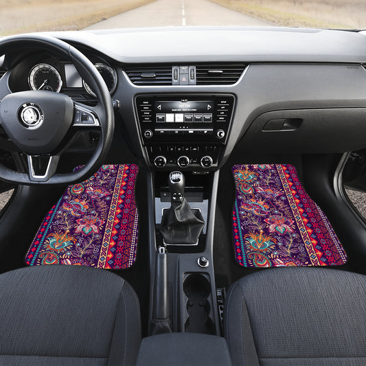 Red Persian Print Car Floor Mats