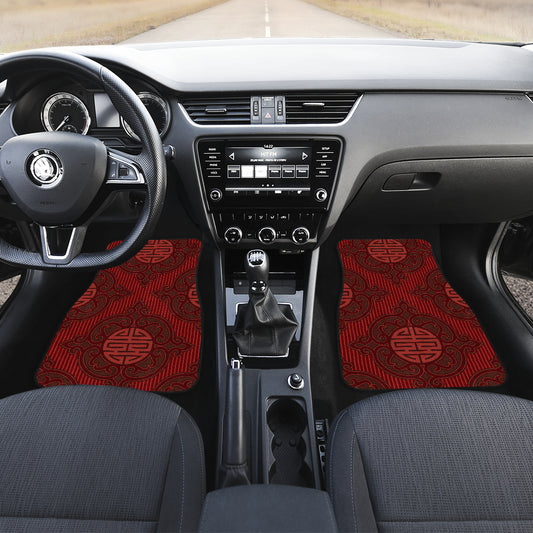 Red Oriental Car Floor Mats