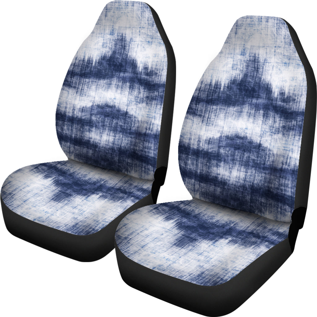 Denim Blue Abstract Car Seat Covers