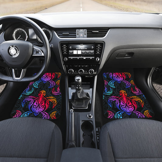 Colorful Tribal Maori Turtle Car Floor Mats