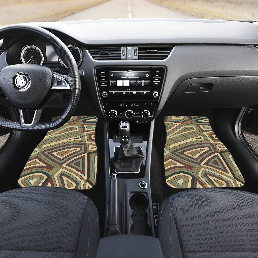 Beige Abstract Car Floor Mats